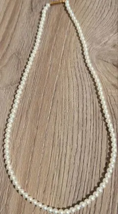 ホワイトパール ネックレス ゴールドクラスプ