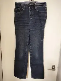 ダークブルー スリムフィットデニム レディース