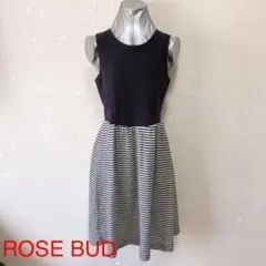 ROSE BUD ボーダー 切替 ひざ丈 ワンピースのサムネイル