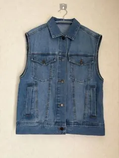GU デニムベスト ノースリーブジャケット XS