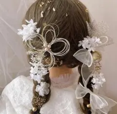 髪飾り リボンツインテール 成人式 卒業式 結婚式 前撮り 袴 七五三 和装