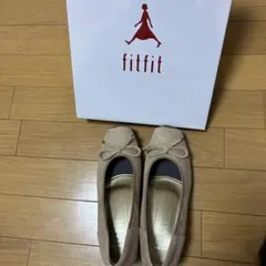 fitfit ベージュリボンパンプス PJ02 84977 サイズ22.5