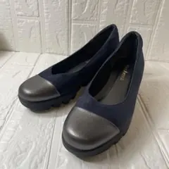 未使用級 ヒルズアヴェニュー ウェーブソール レザー パンプス 黒 中古・古着通販】hills avenue (ヒルズアヴェニュー) ウェーブ