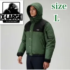 新品同様 エクストララージX-LARGE フーディー 中綿ダウンジャケット L