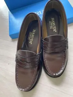 HARUTA ブラウンレザー ローファー