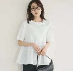 coca クルーネックドッキングカットソー ホワイト Ｌ