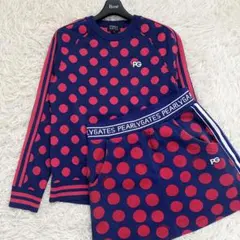 【2点セット】パーリーゲイツ ニット スカート セットアップ ドット柄 S~M