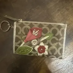 Coach 花柄刺繍 コイン&カードケース
