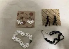 【ハンドメイド 】アクセサリーセット ブレスレットとピアス