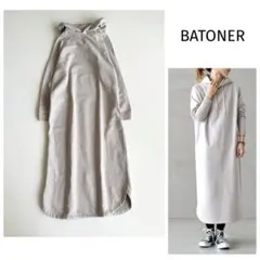 【バトナー】ディーグリースパーカーワンピース 裏毛 パーカーワンピース M