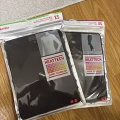 【未開封】ユニクロ ヒートテック 2点セット XSダークグレー（長袖＋レギンス）