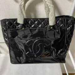 キルティングパテントバッグ 黒