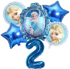 ビッグバルーン♬6点セット数字②女の子