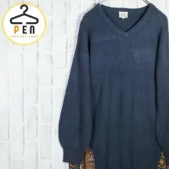 【アジアン】異素材ドッキング ニットワンピース 花柄 大人可愛い フリー L