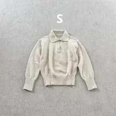 Dazy アイボリー ポロカラー ニット S