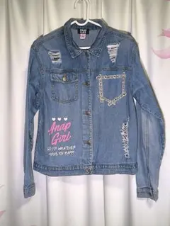 ANAP GIRL ダメージデニムジャケットM