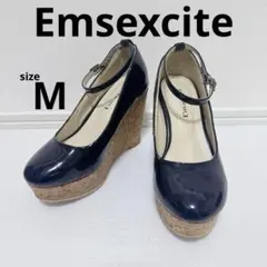 Emsexcite エムズエキサイト 厚底ウェッジソールパンプス M 23.0黒