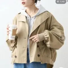試着のみ　2way ZIP切替トレンチコートのサムネイル