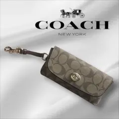 COACH クラッチバッグ ブラウン キャンバス メガネケース「美品」