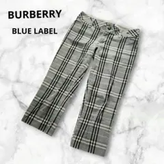 BURBERRY BLUE LABEL　クロップドパンツ　ノバチェック　ロゴ刺繍のサムネイル