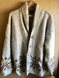 MAIL グレー アーガイルカーディガン