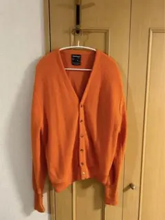 【希少】60s タウンクラフト アルパカ カーディガン L オレンジ 毛足長め