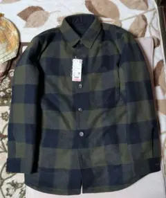 最終値下げ　新品　ユニクロオーバーシャツジャケット　オリーブ XL
