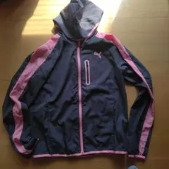 PUMA フード付きジャケット L ブラック/ピンク