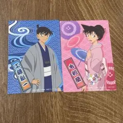 名探偵コナン　着物　和装　プロマイド　工藤新一　毛利蘭