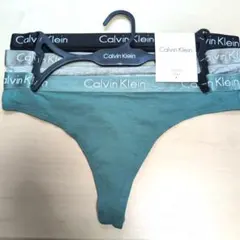 CK カルバンクライン Sサイズ ロゴバンド Tバック 3枚セット レディース