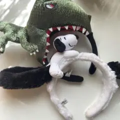 ユニバ　カチューシャ　スヌーピー　恐竜