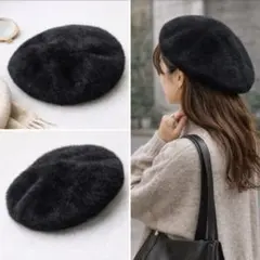 思維空間 毛茸茸貝雷帽 黑色 毛茸茸 秋冬 URBAN RESEARCH