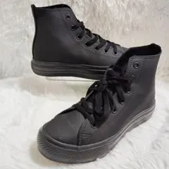 コンバース オールスター ハイカット 撥水 厚底 オールブラック 24.5㎝