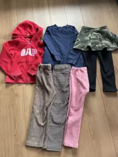 110 女の子 まとめ売り 6点セット GAP パーカー トレーナー レギンス