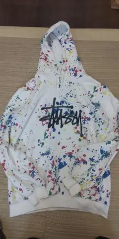 Stussy ペイント柄 パーカー