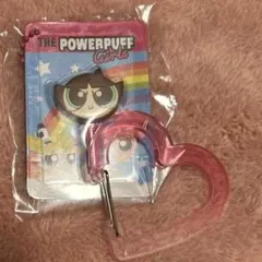 パワーパフガールズ　棒付きフェイスチャーム【おまけのカラビナ付】