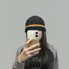 クロシェハット　クラッシャーハット　ビーニー　バケハ　バケットハット　　男女兼用