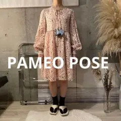 美品　PAMEO POSE 総柄　フリル　ギャザーワンピース　膝丈ワンピースのサムネイル