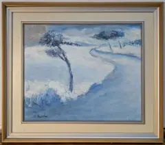 児島善三郎、【下板橋雪景】、希少な画集画、新品高級額 額装付、状態