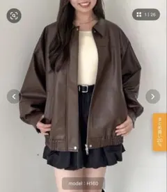 archives フェイクレザージャケット ブラウン