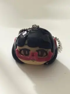 赤眼鏡 ツインテール 女の子 キーホルダー