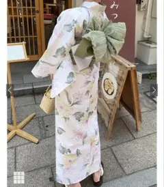 GRL レトロひまわり柄浴衣3点セット
