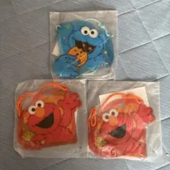 USJ 特典付き　エルモ・クッキーモンスター チケットホルダー 3個セット