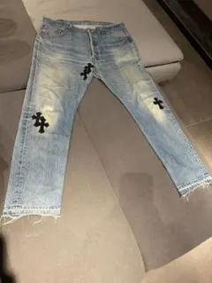 新品未使用/希少】クロムハーツ セメタリークロス パッチパンツ 