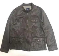 00s GAP フェイクレザー　シングルライダースジャケット y2k オールド