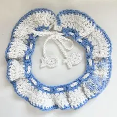 ハンドメイド 犬 猫 首輪 付け襟 フリル襟 チョーカー 魚 スタイ