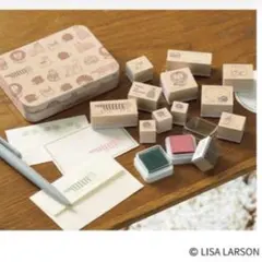 新品　リンネル 付録　LISA LARSSON 木製スタンプセット