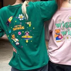 【最終価格】新品　しまむら　wiggle wiggle　Tシャツ　グリーン　L