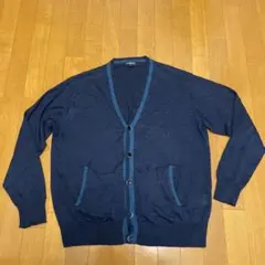 MCGREGOR ネイビー ボタン付きカーディガン LL