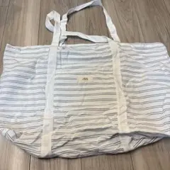 ZARA エコバッグ ストライプ柄 XLのサムネイル